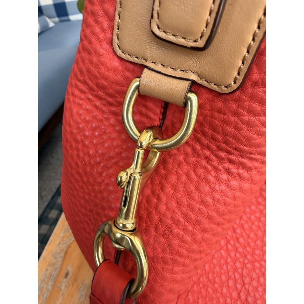 COACH Legacy Dream Soft Red Pebbled Leather Drawstring Bag 25306 Authentic - Picture 10 of 16